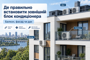Где правильно установить внешний блок кондиционера: балкон, фасад или крышу фото