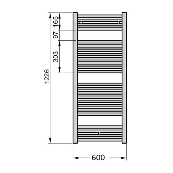 Полотенцесушитель Zehnder Virando AB-120-050 белый 249771 фото