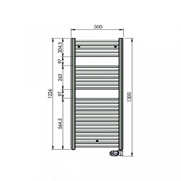 Сушка для рушників Zehnder Aura PBEZ-120-50/MQ Чорний Матовий 249510 фото