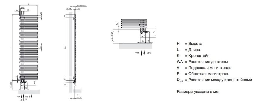 Сушка для рушників Zehnder Yucca Star YAS-070-050 11753 фото