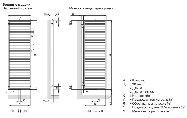 Сушка для рушників Zehnder Quaro Inox QAI-180-060 3538 фото