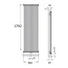 Вертикальный трубчатый радиатор Zehnder Charleston 2180-10 Traffic Black 5510 250665